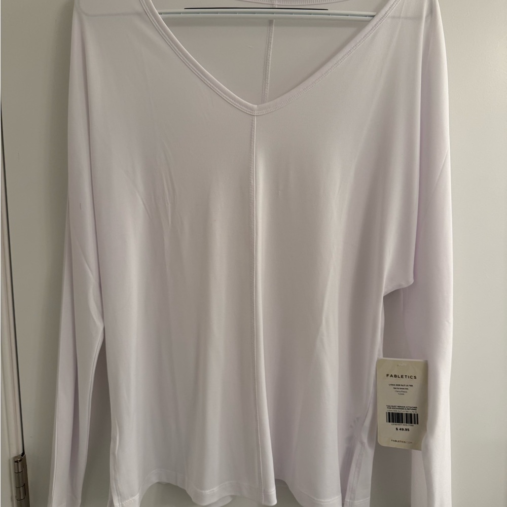 Fabletics Classic White Long Sleeve Top